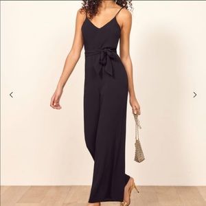 Reformation Milly Black Jumpsuit Xs
